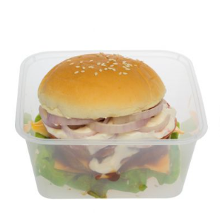 Takeaway: Square Container 710ml + Lid - 10pcs