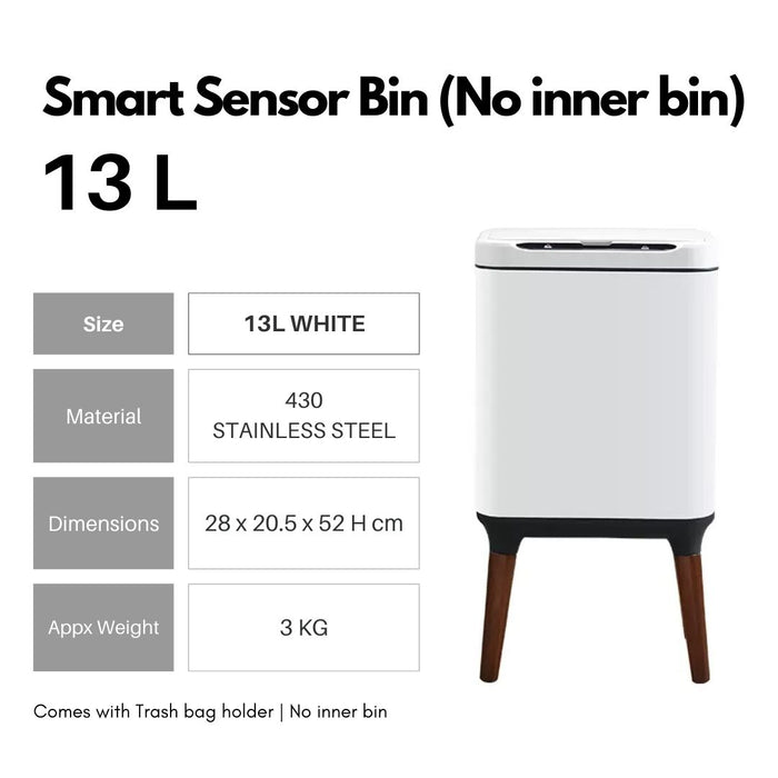 Smart Sensor 13L Bin with Legs Rechargable