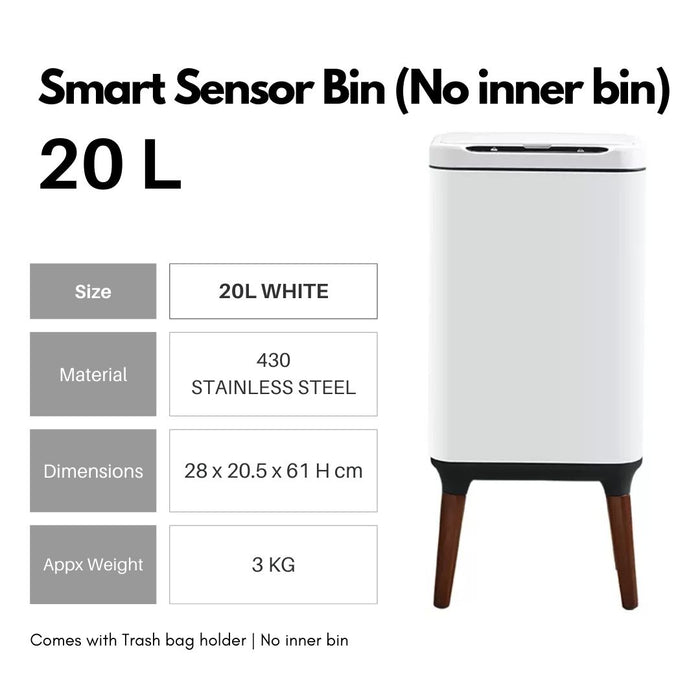 Smart Sensor 20L Bin with Legs Rechargable