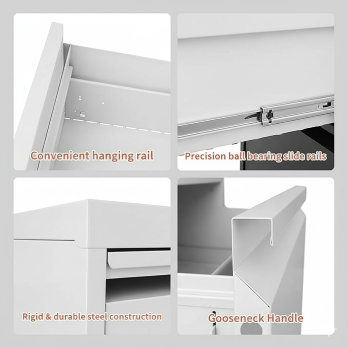 Filex 2 Drawer Vertical Filing Cabinet White