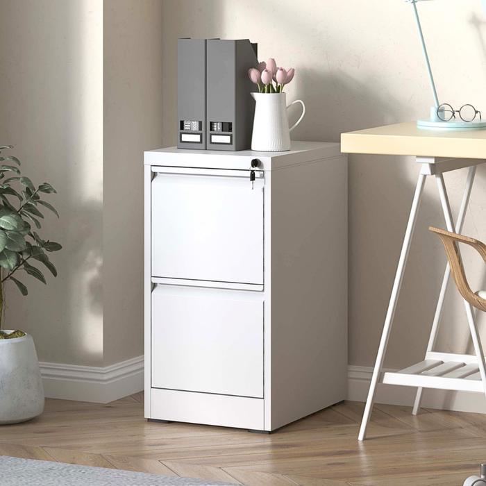 Filex 2 Drawer Vertical Filing Cabinet White