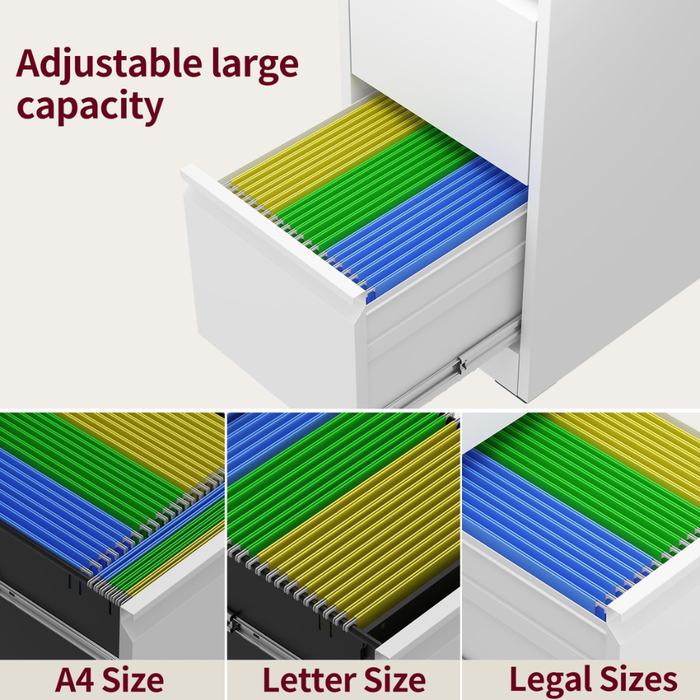 Filex 2 Drawer Vertical Filing Cabinet White