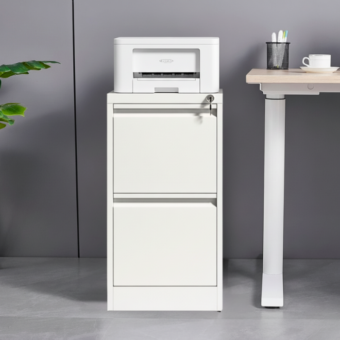 Filex 2 Drawer Vertical Filing Cabinet White