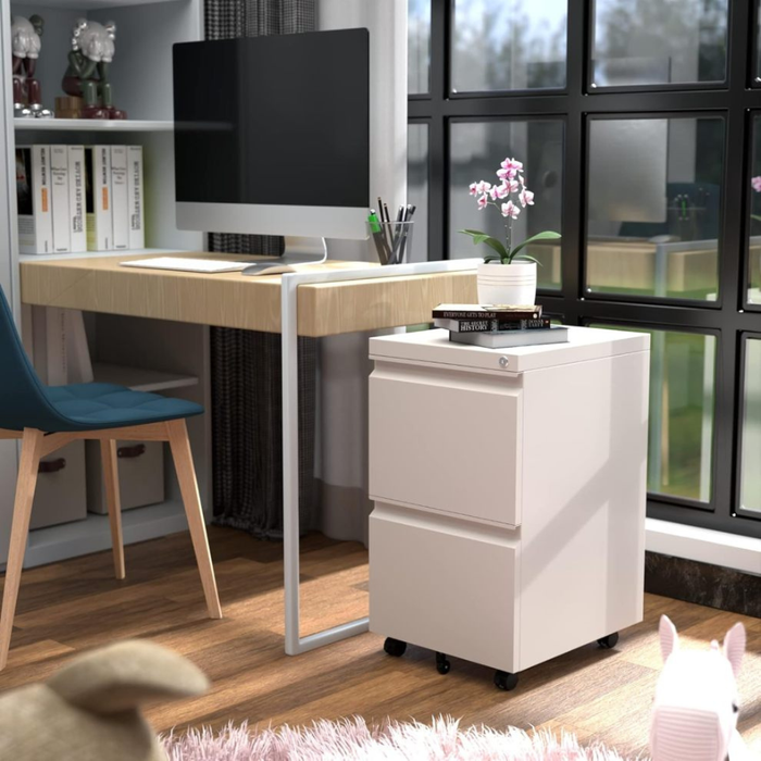 Filex 2 Drawer Vertical Filing Cabinet White