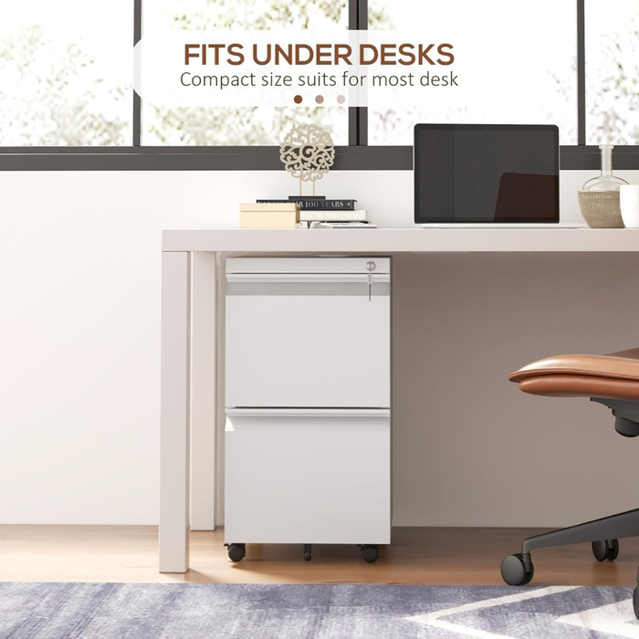 Filex 2 Drawer Vertical Filing Cabinet White