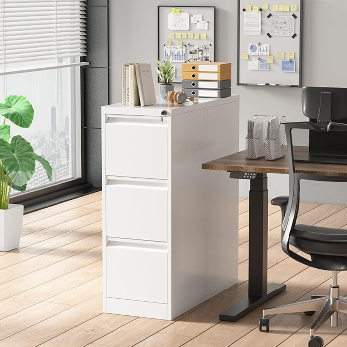 Filex 3 Drawer Vertical Filing Cabinet White