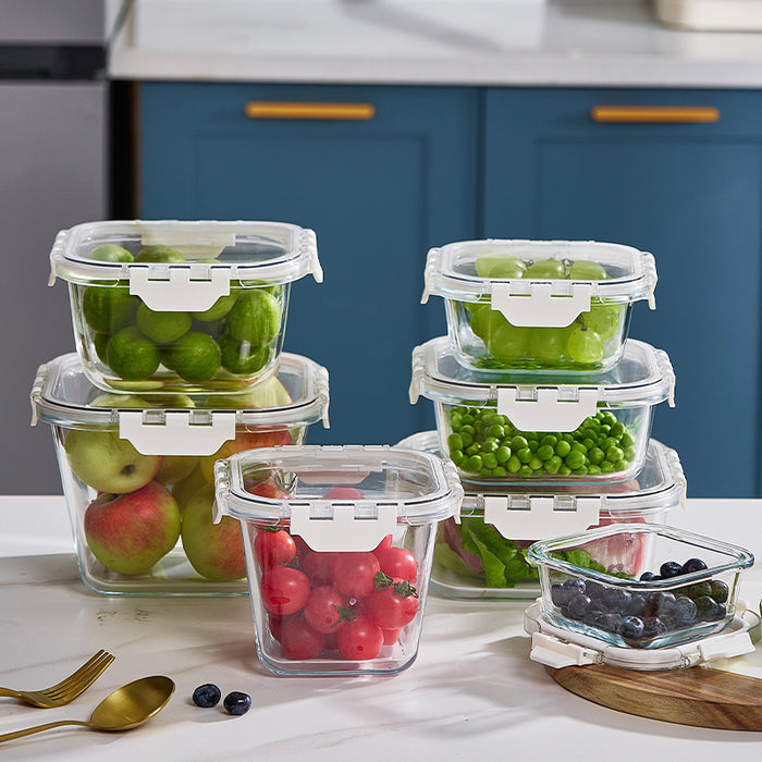 Glass Lock Square Glass Food Container