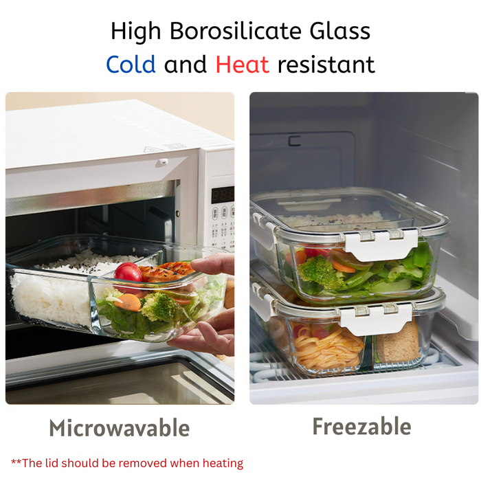 Glass Lock Square Glass Food Container