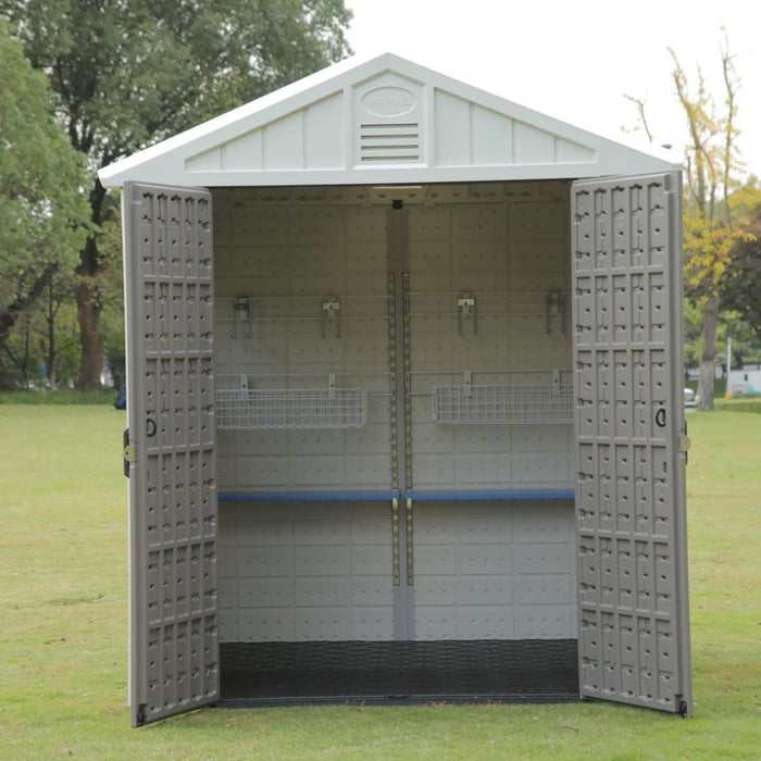 Eddie Triple Outdoor Large Garden Shed + Free Shelving Kit