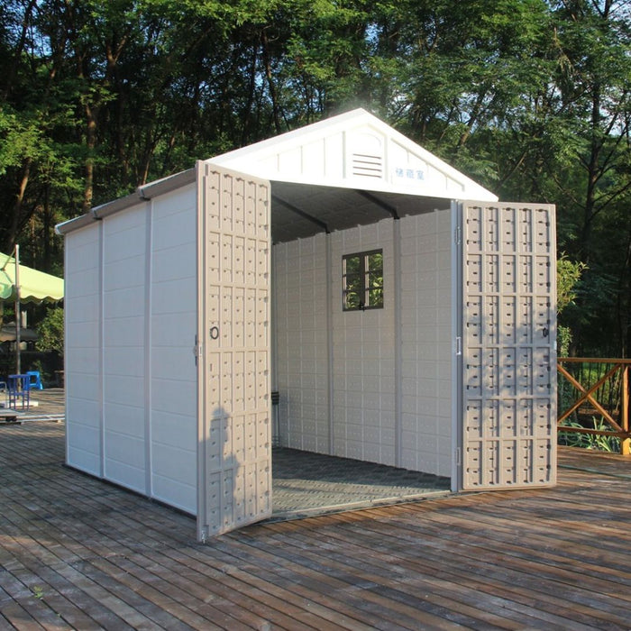 Eddie Triple Outdoor Large Garden Shed + Free Shelving Kit