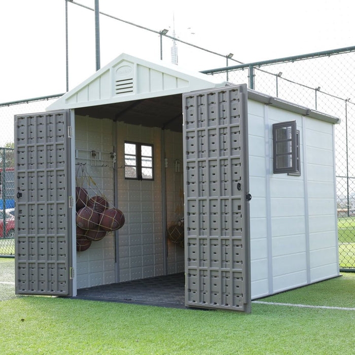 Eddie Triple Outdoor Large Garden Shed + Free Shelving Kit