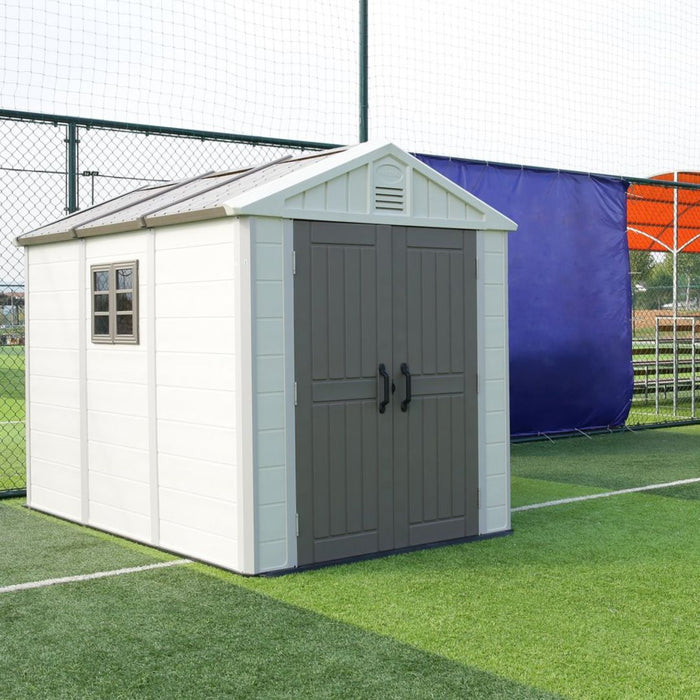 Eddie Triple Outdoor Large Garden Shed + Free Shelving Kit