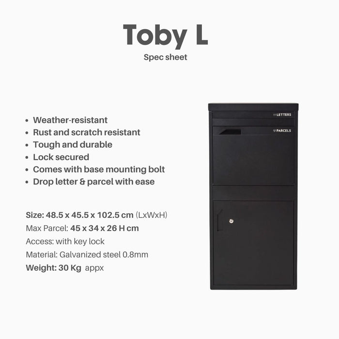 Toby L Large Parcel Delivery Drop Box CP03