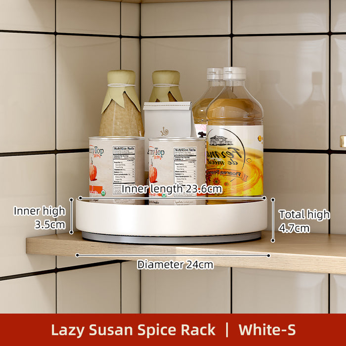 Round Rotatable Lazy Susan Spice Rack Tray