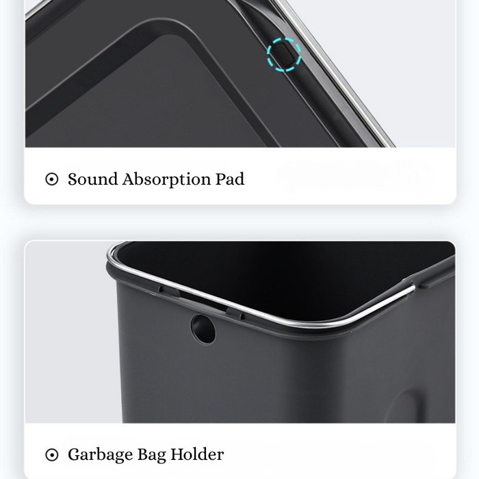 Yubin Meto Rectangle Pedal Bin Stainless Steel with Inner Bucket Silver (2 Sizes)