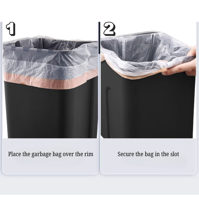 Yubin Meto Square Pedal Bin Stainless Steel with Inner Bucket Silver (2 Sizes)