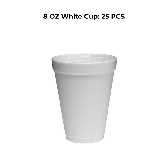 Basics: Foam Cup 8oz - 25pcs