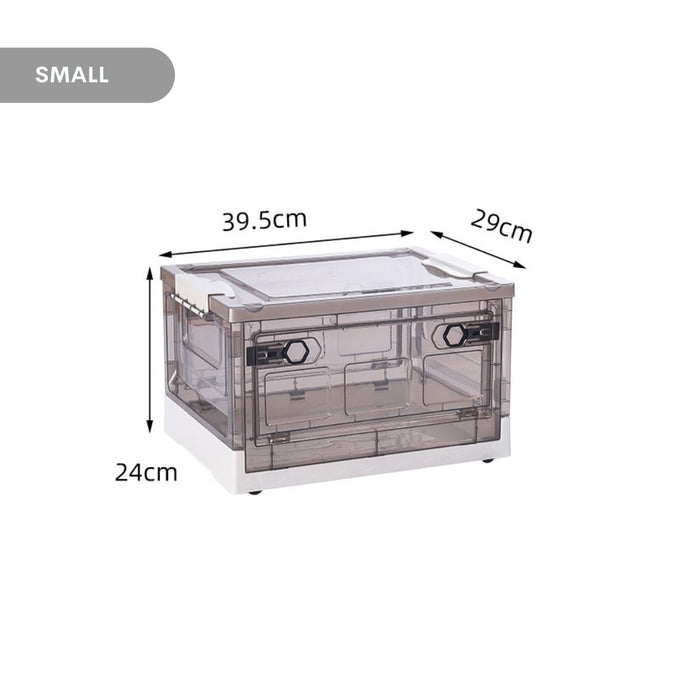 Foldable Storage Box with wheels White