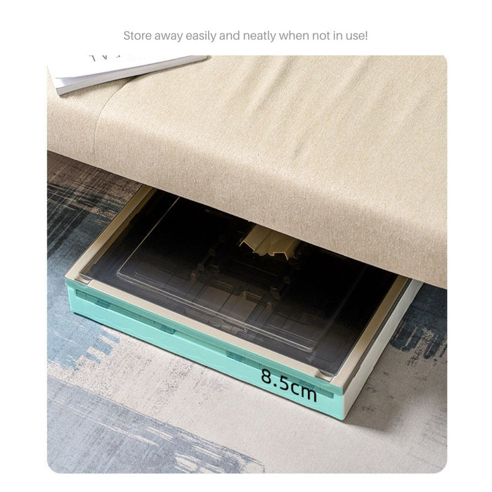 Foldable Storage Box with wheels White