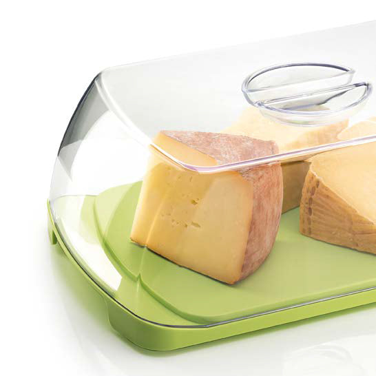 Casa Rectangular Cheese Dish w/Dome Transparent