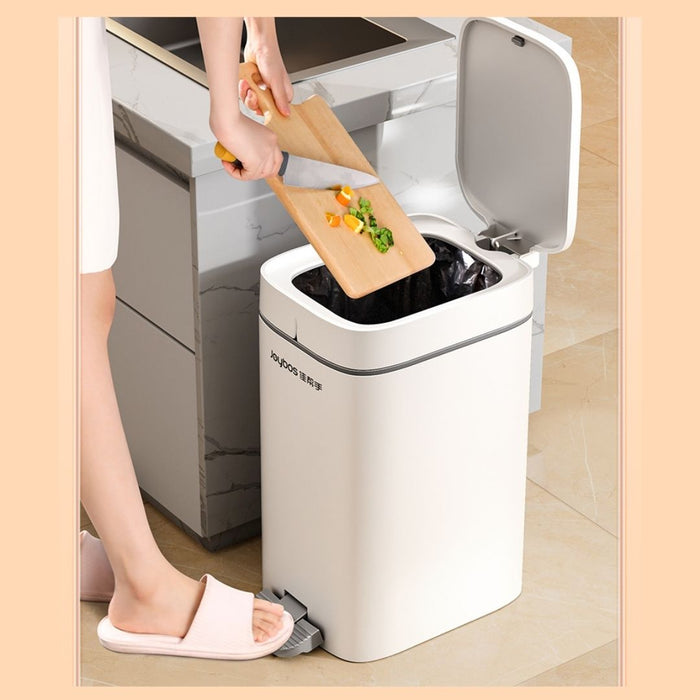 Joybos® Bathroom Easy Bagging Pedal Trash Bin 15L