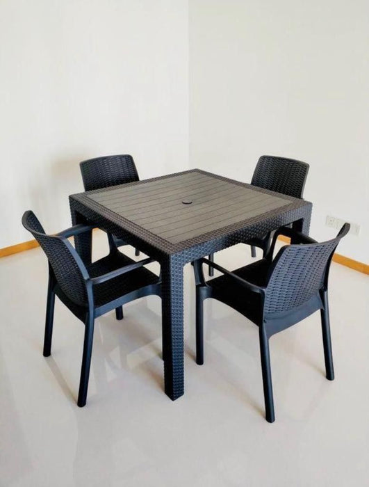Quartet Square Dining Table + 4 Bella Chair (Free Delivery)