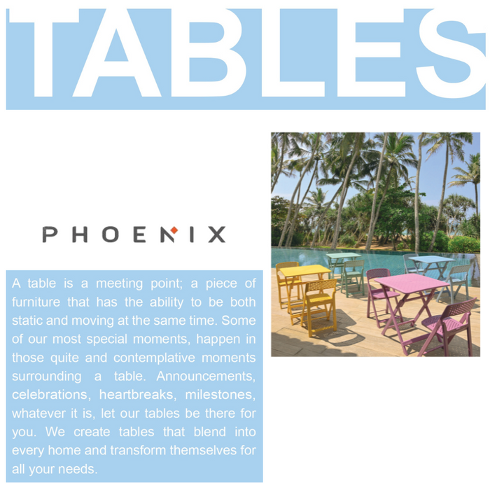 Phoenix Flip Foldable Square Table