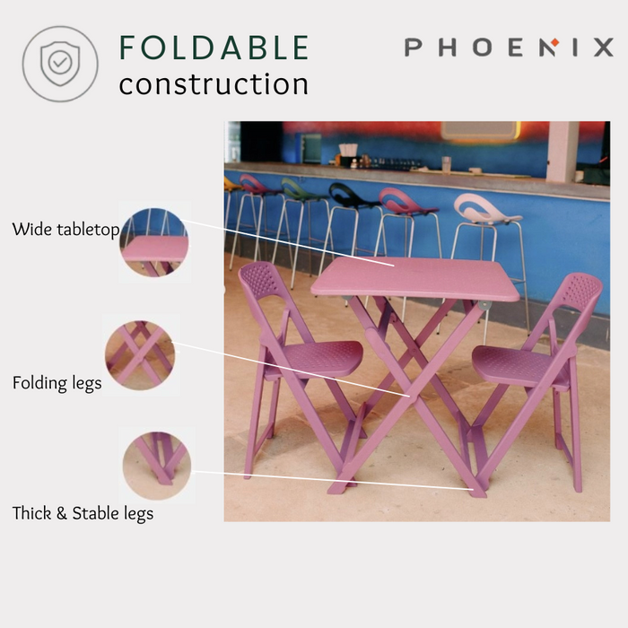 Phoenix Flip Foldable Square Table