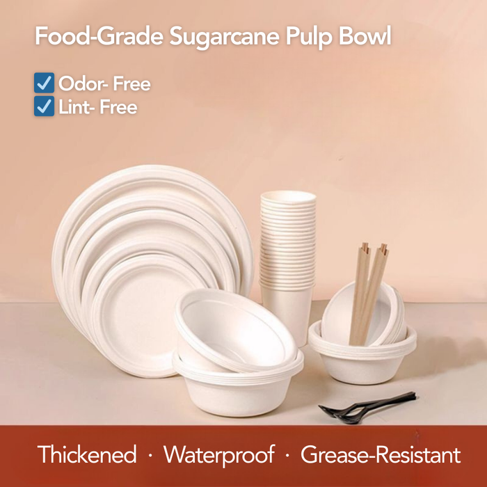 Simply Party Disposable Sugarcane Fiber Partyware 100% Biodegradable |  Eco Friendly