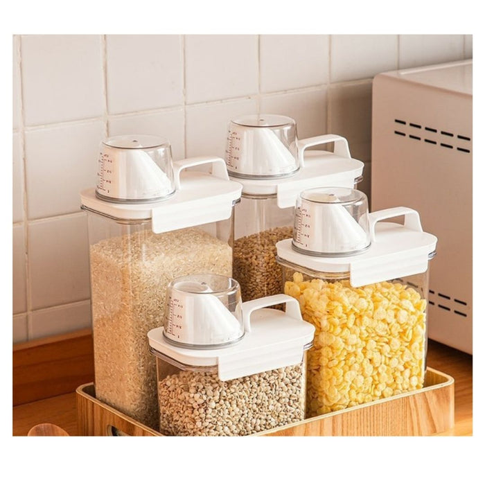 Grains Cereal Airtight Container with Measuring Cup