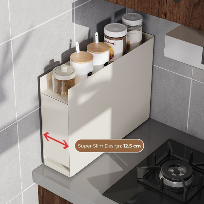 Counter Top Slim Pull-Out Hidden Spice Rack