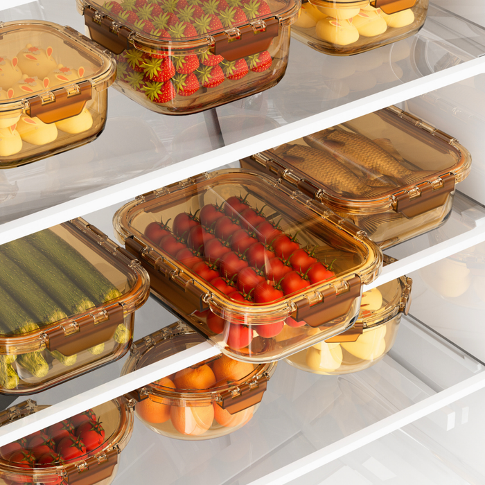 SOLA Amber Glass Lock Food Container