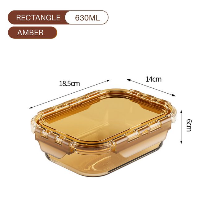 SOLA Amber Glass Lock Food Container
