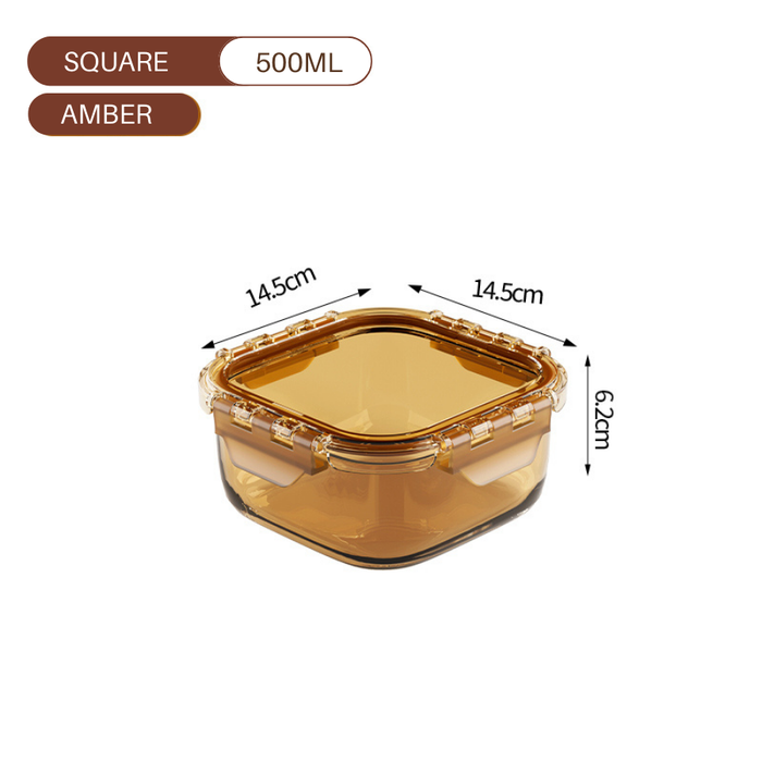 SOLA Amber Glass Lock Food Container