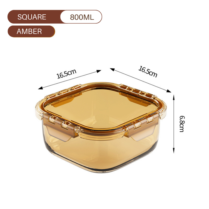 SOLA Amber Glass Lock Food Container