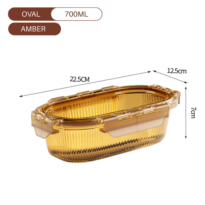 SOLA Amber Glass Lock Food Container