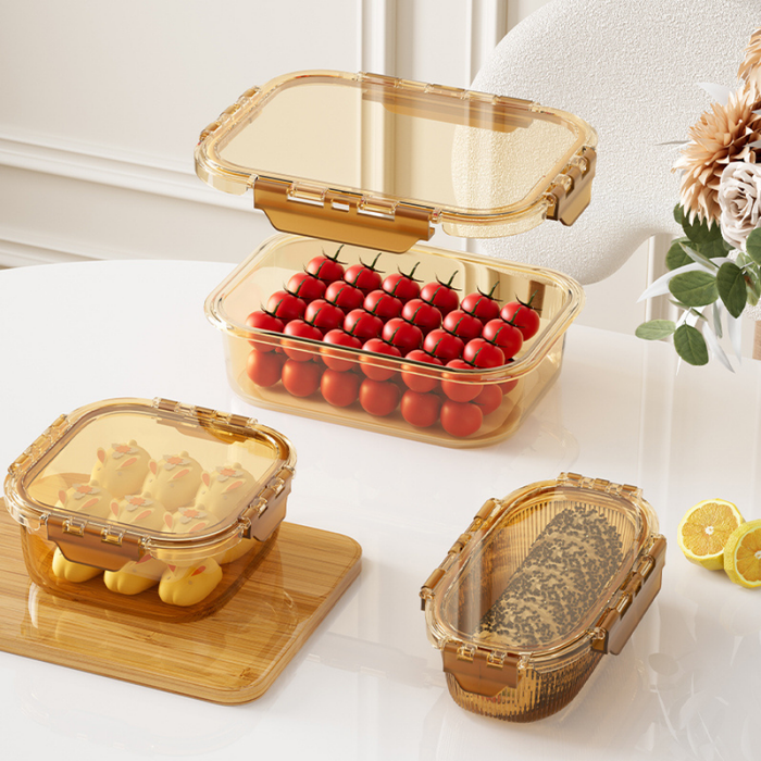 SOLA Amber Glass Lock Food Container