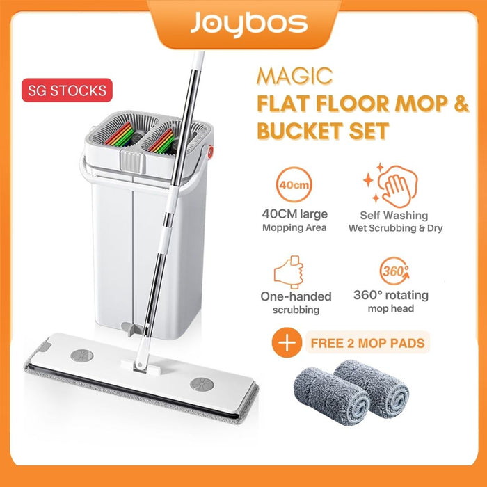 Joybos® Handfree Home Cleaning Flat Floor Mop and Bucket Set