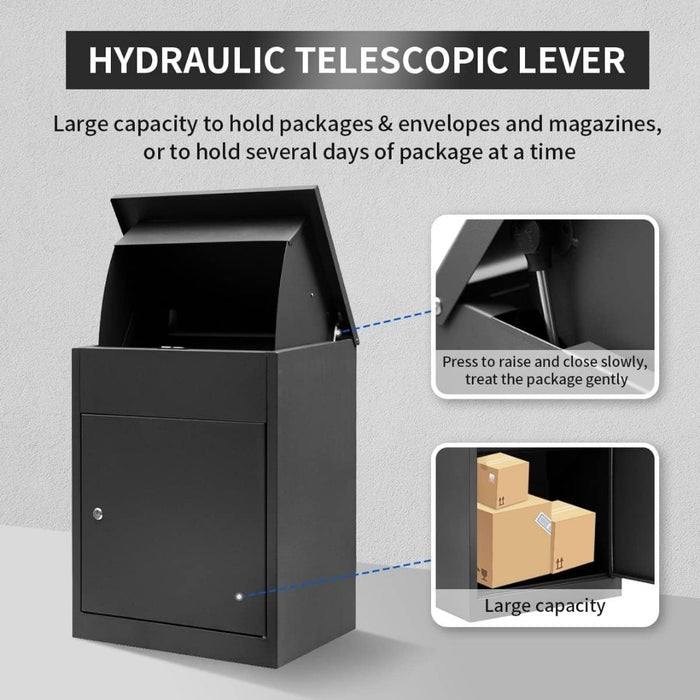 Coby Low Outdoor Lockable Parcel Drop Box CP02 White