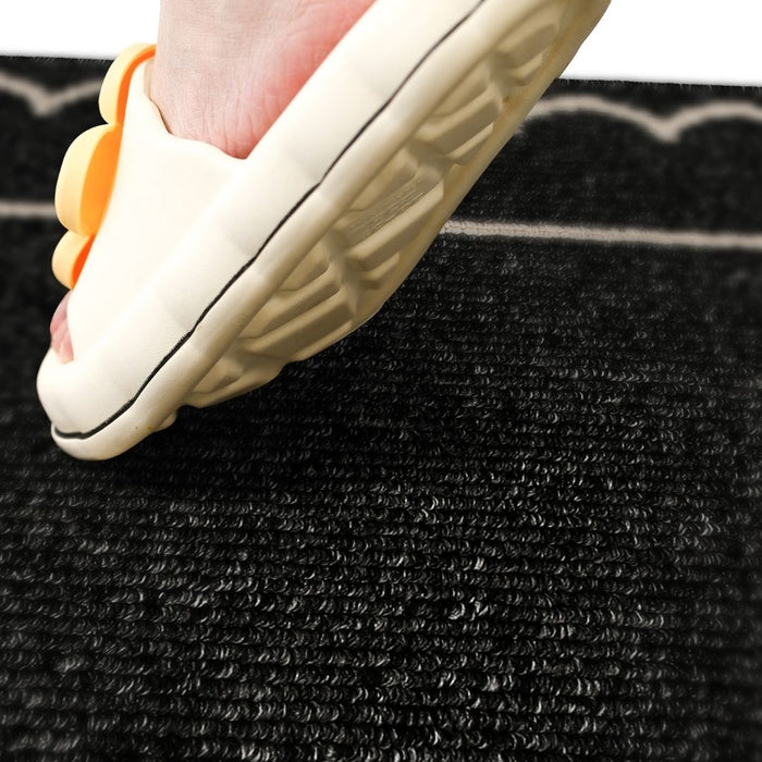 Door Mat Non Slip Black Circle