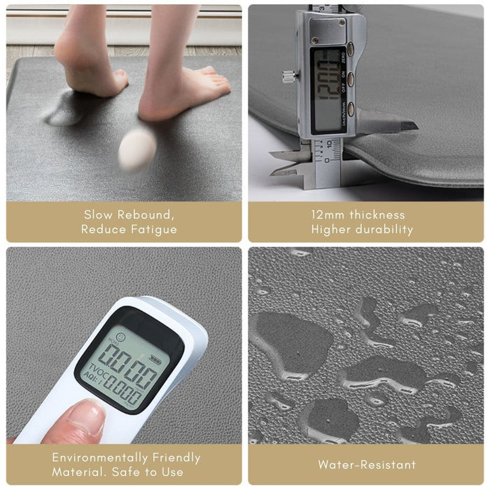 Kitchen Mat Anti-Fatigue Non Slip Dark Grey