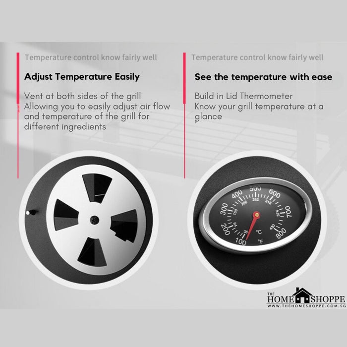 Newton Pro Charcoal BBQ Grill 22"