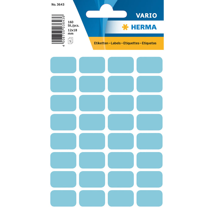 Multi-purpose Labels 18 x 12mm Blue (3643)