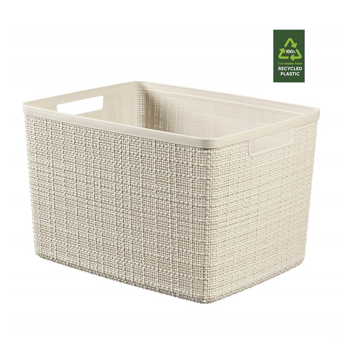 Jute Large Basket 20L Off White