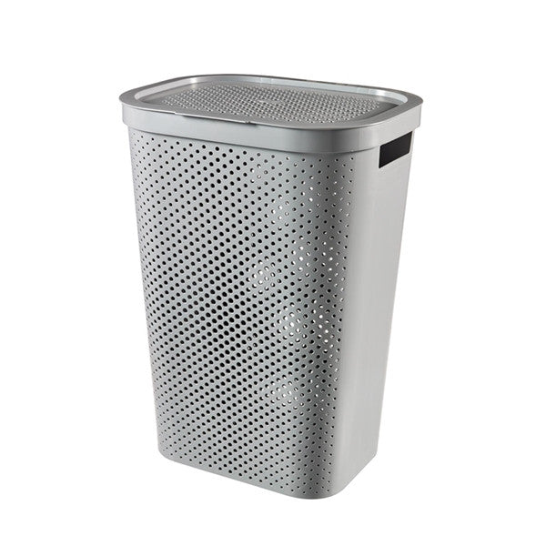 Infinity Laundry Hamper 60L Dots Grey