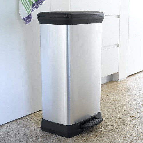 Curver Deco Soft Close Pedal Bin Rectangle 50L