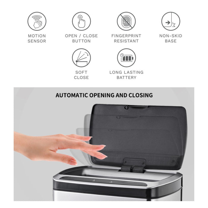 Stainless Steel Smart Sensor 50L Kitchen Waste Bin