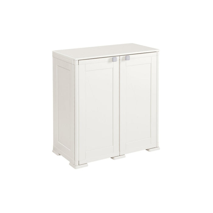 Simplex Low Cabinet - 2 High Compartments Cream