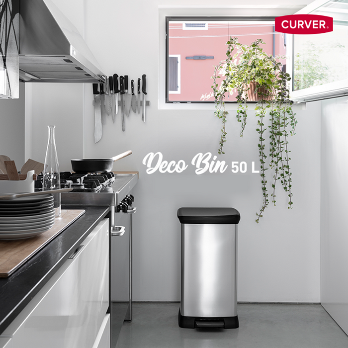 Deco Pedal Bin Rectangle 50L