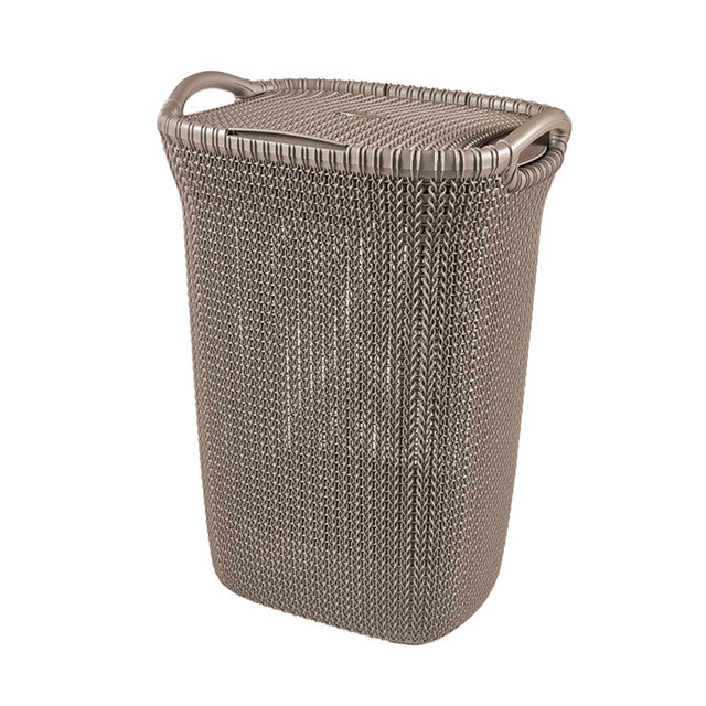 Knit Laundry Hamper 57L with lid